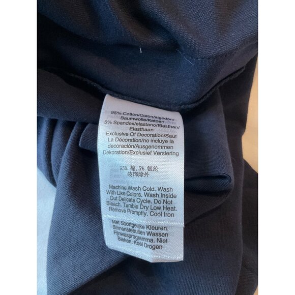 DKNY Navy Blue Short Sleeve Dress With Logo Side Tape & Half Zip Closure size XL - Picture 5 of 5